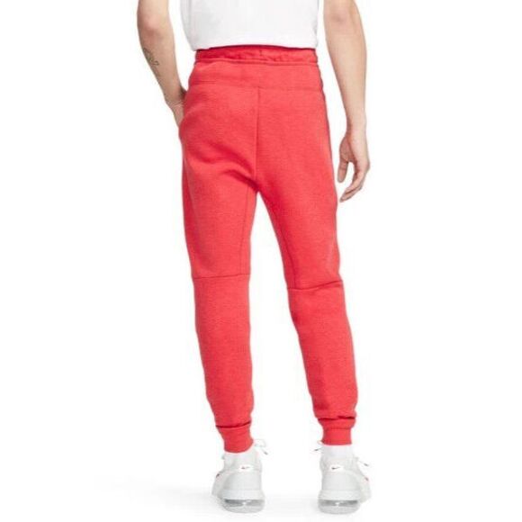 Nike FB8002-672 Men's Sz L-Tall Red/Black Sportswear Tech Fleece Joggers - Picture 11 of 13